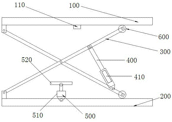 Heavy-load ultra-low limit shear-fork-type hydraulic lift and working method thereof