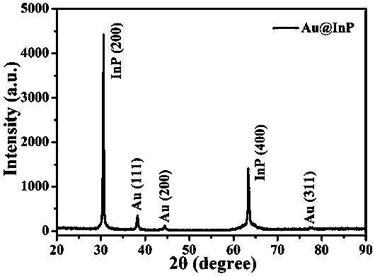 Method for preparing Au@InP nanopore array photo-anode plate material