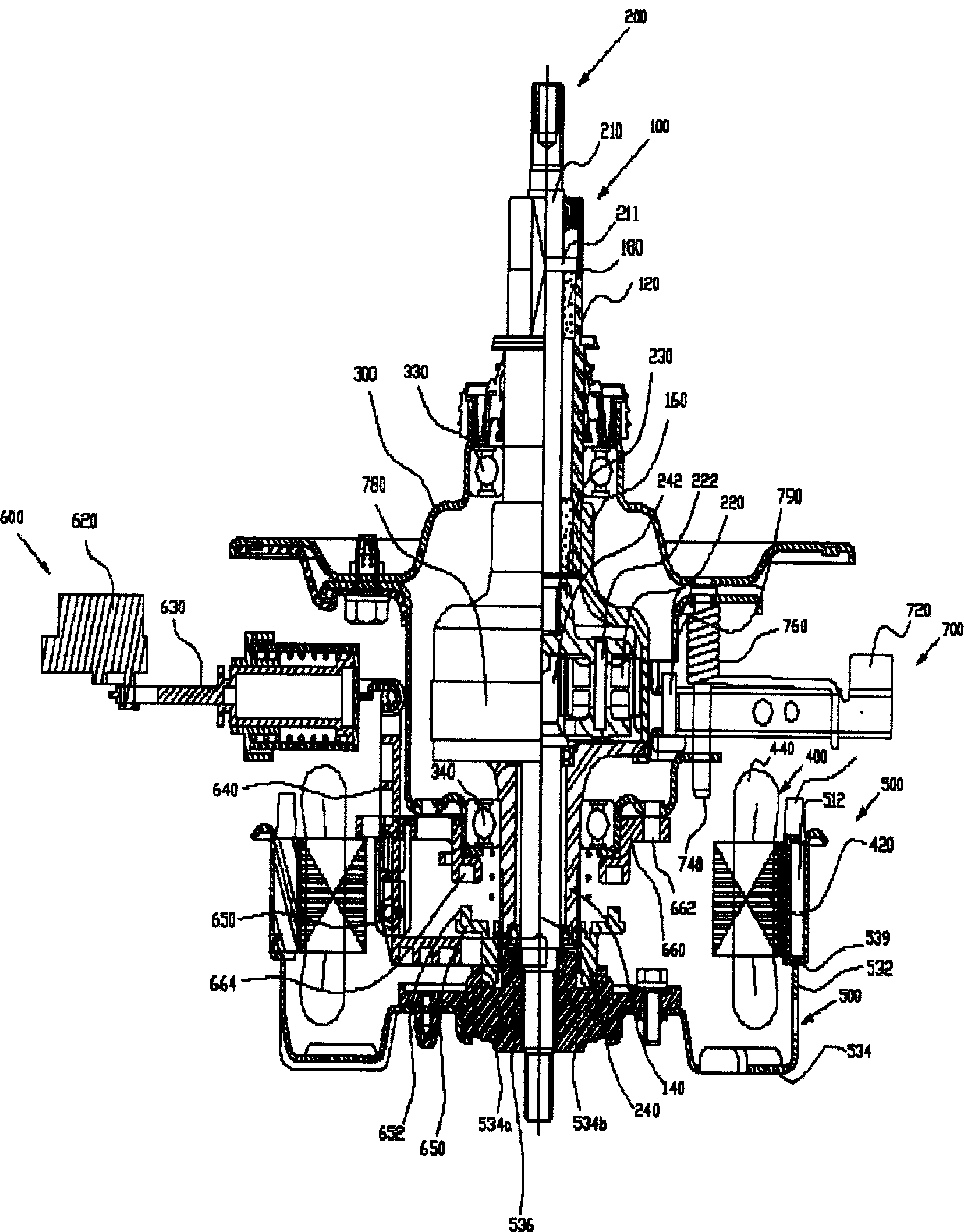 Driving device of full-automatic washing machine