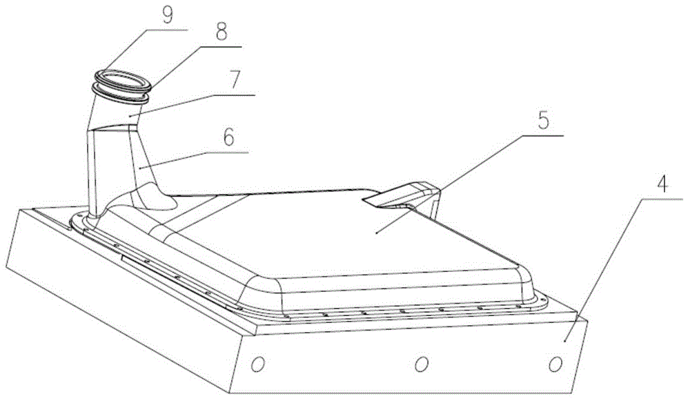 Surface machining method for obtrusive hollow cylinder and ball end mill