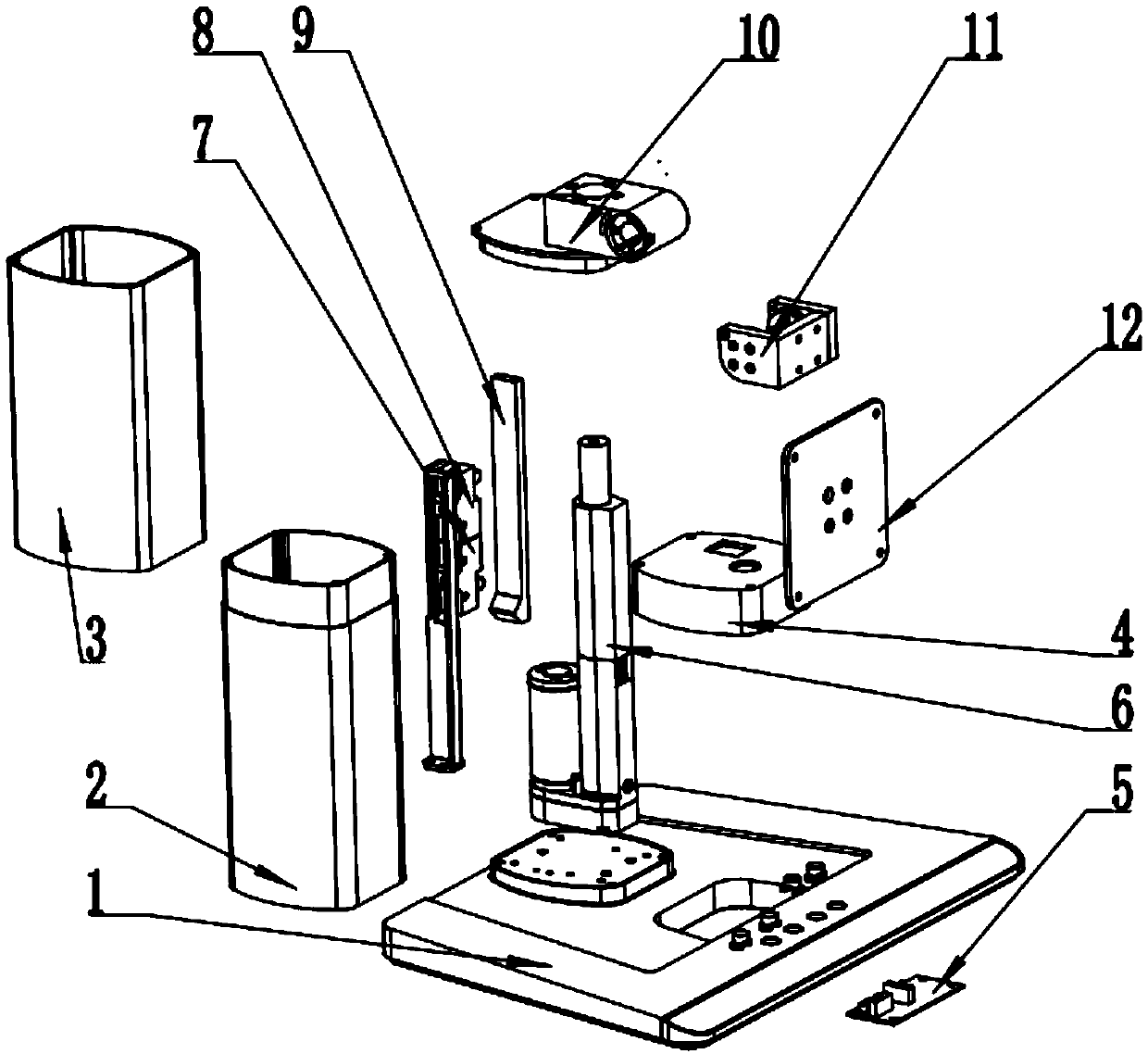 Desktop electric lifting base for hanging display