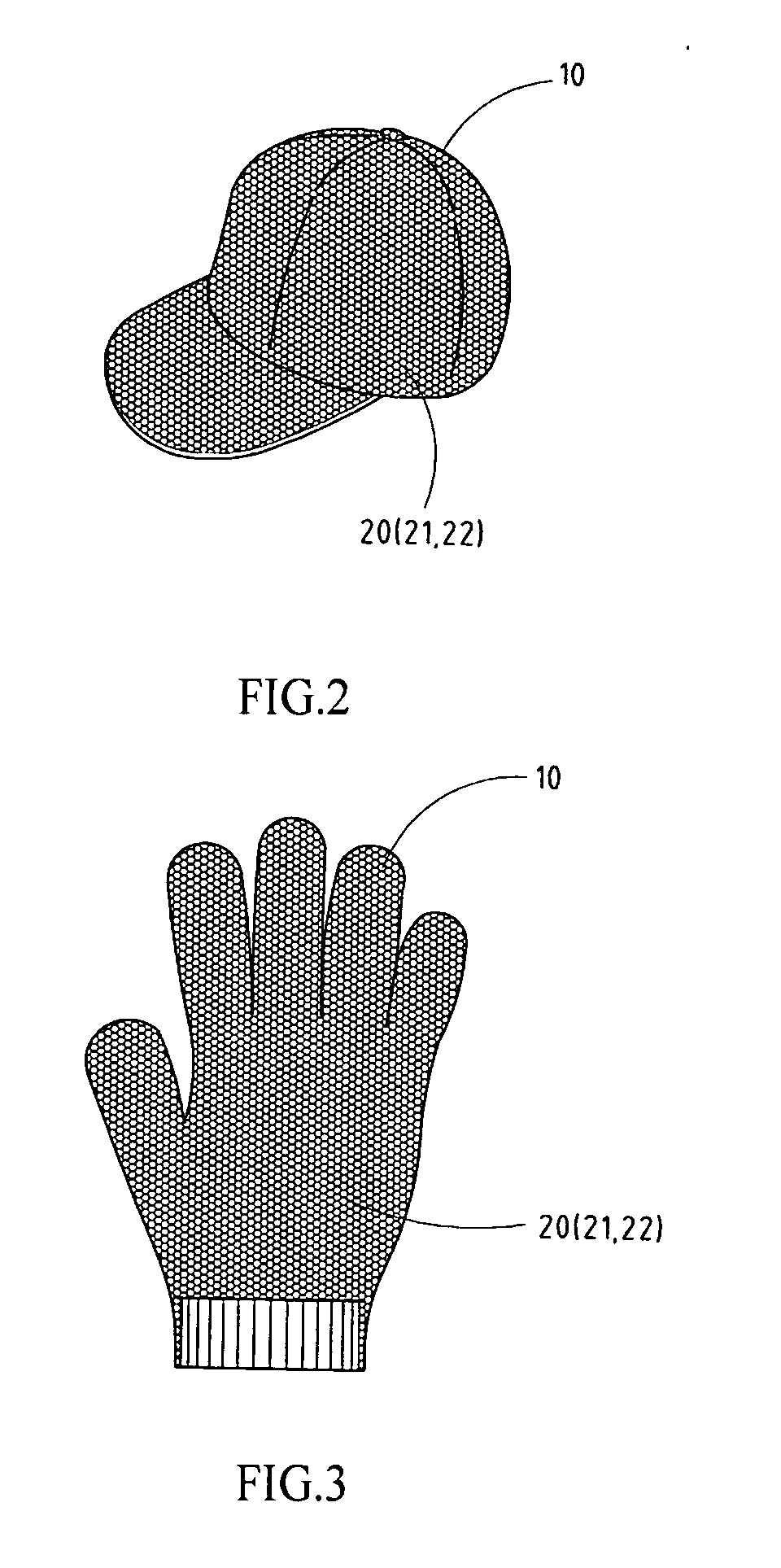 Woven product with luminescent yarns