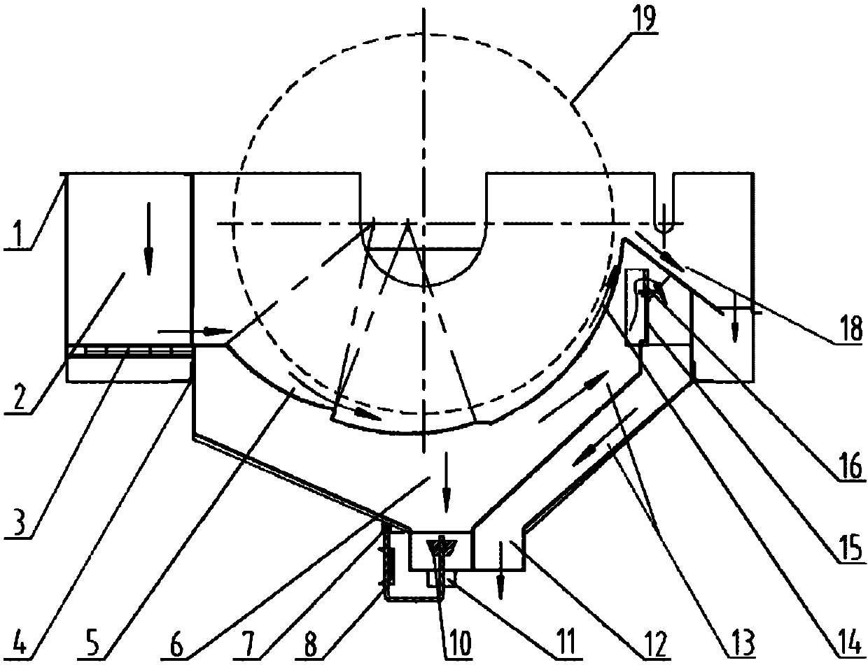 Wet magnetic separator groove body