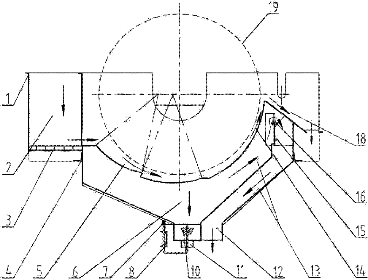 Wet magnetic separator groove body