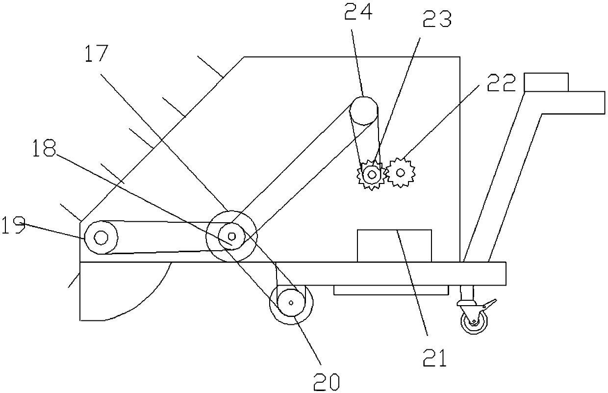 High-efficiency animal husbandry grass pulverizing device