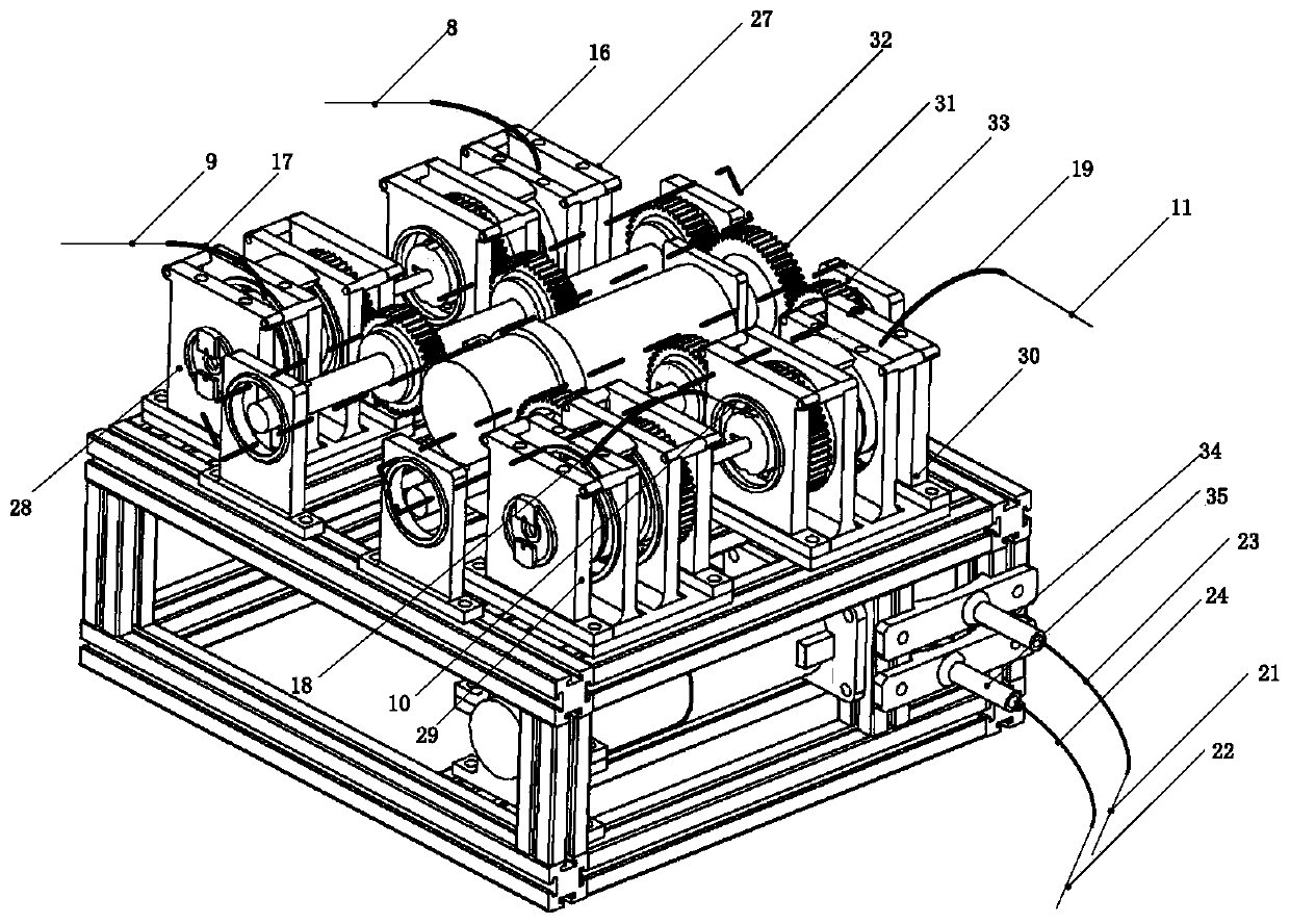 Rope-driven three-degree-of-freedom training robot