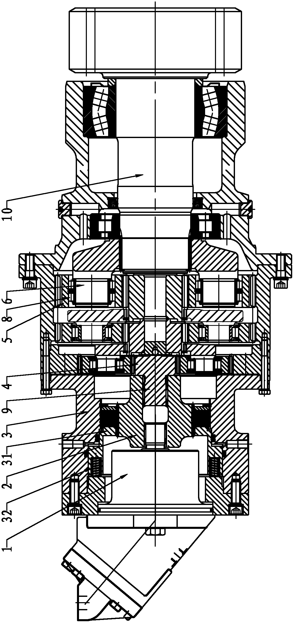 Planetary transmission swinging mechanism