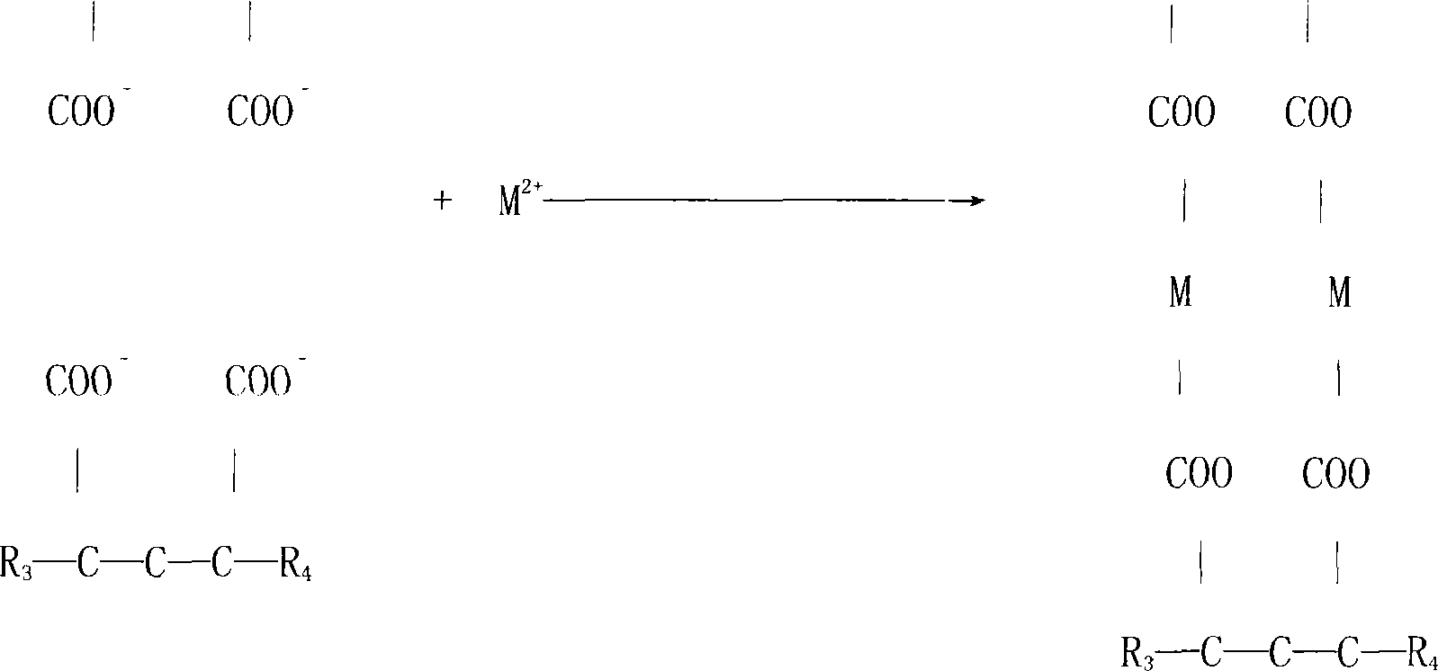 Metal corsslinking molecular film-forming bi-component water carpentry paint and preparation method thereof