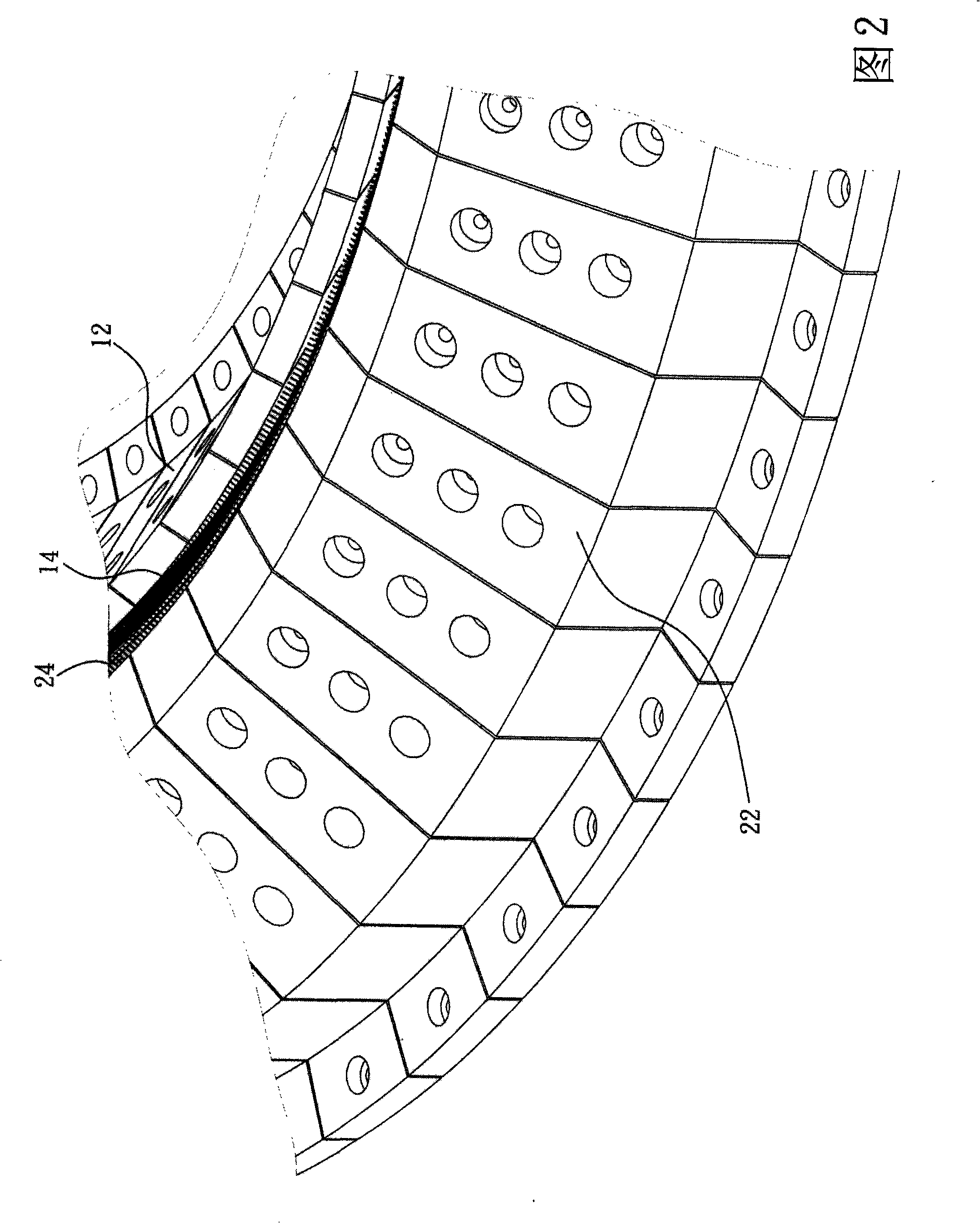 Inclined type double-face circular disc knitting machine