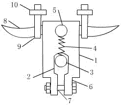 A kind of elastic suspension clamp for wire connection of transmission iron tower