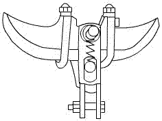 A kind of elastic suspension clamp for wire connection of transmission iron tower