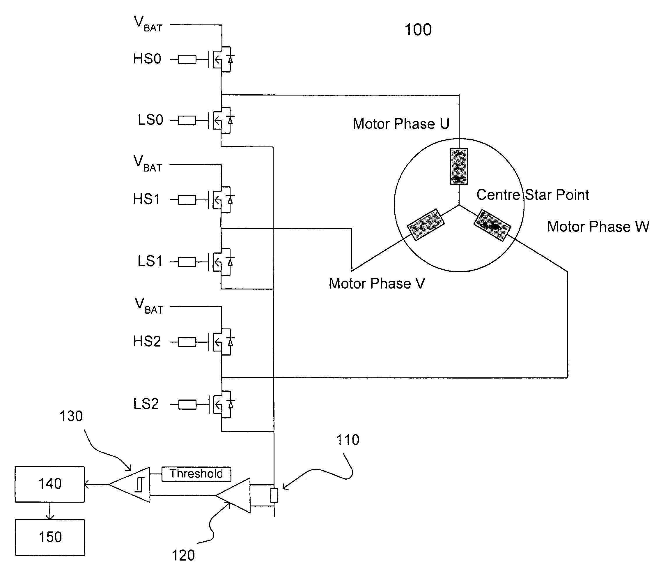 Rotor orientation detection in brushless DC motors