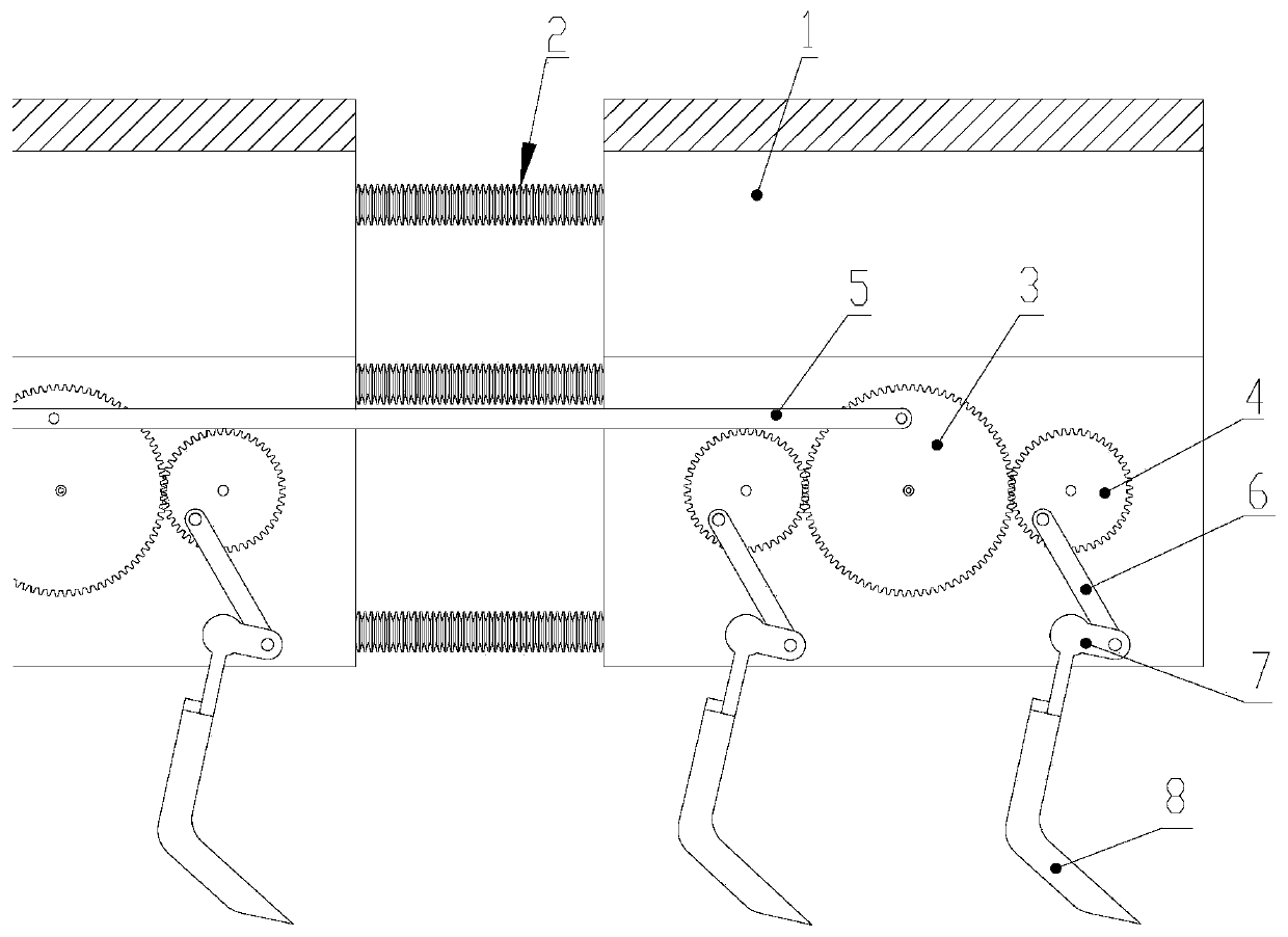 Bionic mantis shrimp underwater rowing device based on motor driving