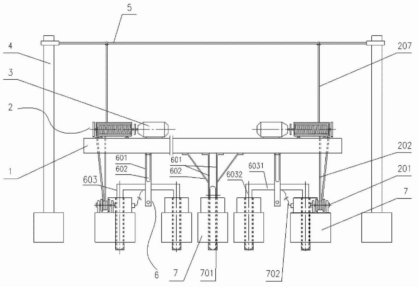 Large-scale energy-accumulating floating type wave power-generating device