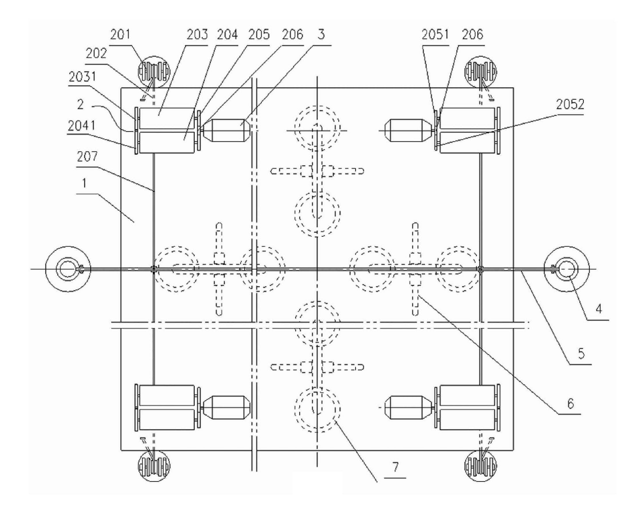 Large-scale energy-accumulating floating type wave power-generating device