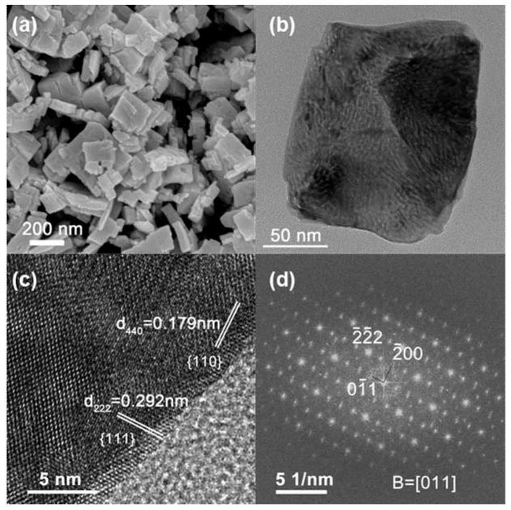 In2O3 photocatalyst for degrading perfluorooctanoic acid and preparation method thereof