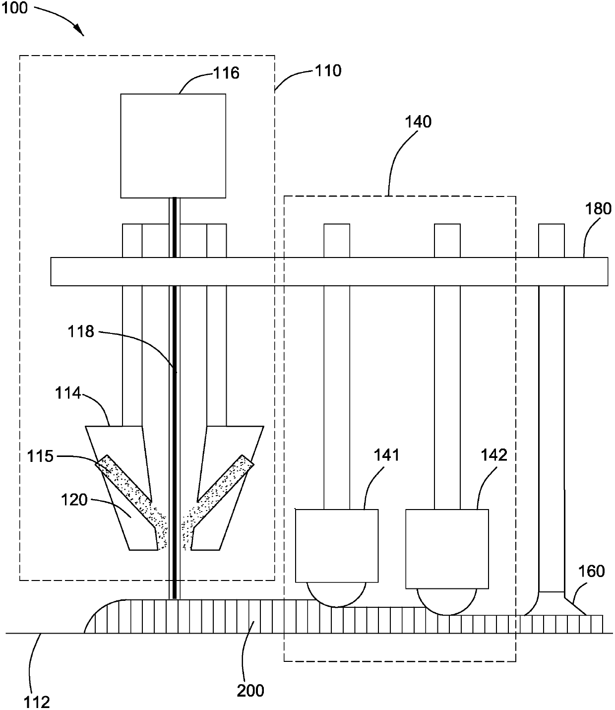 Added material manufacturing and forging combined compound forming system and method