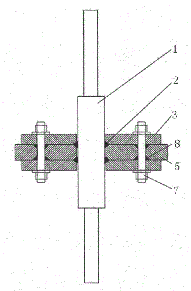 Low-voltage high-current conducting bar fixing mode of electric furnace transformer