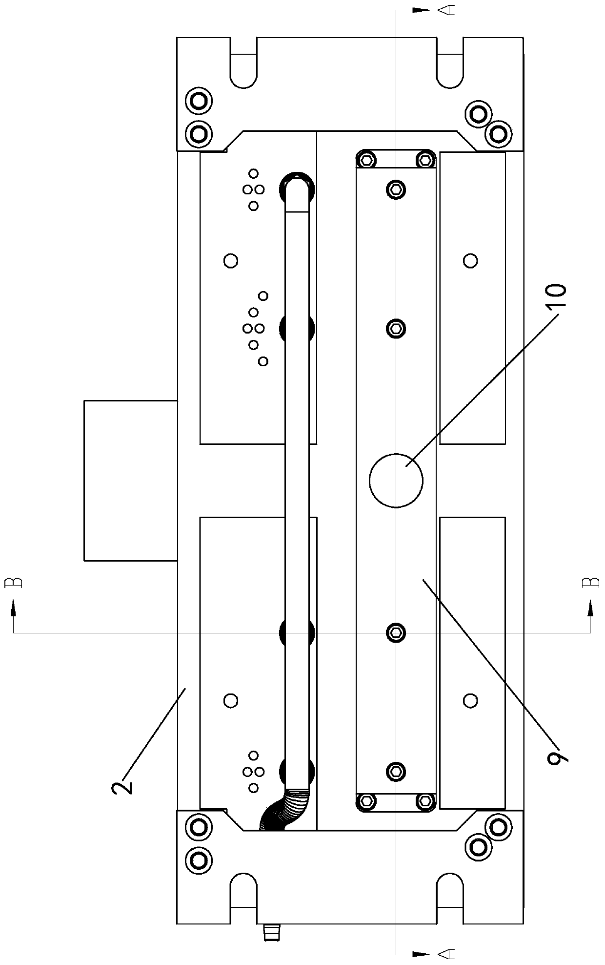 Gold mold casting mold of runner/riser cutting mechanism