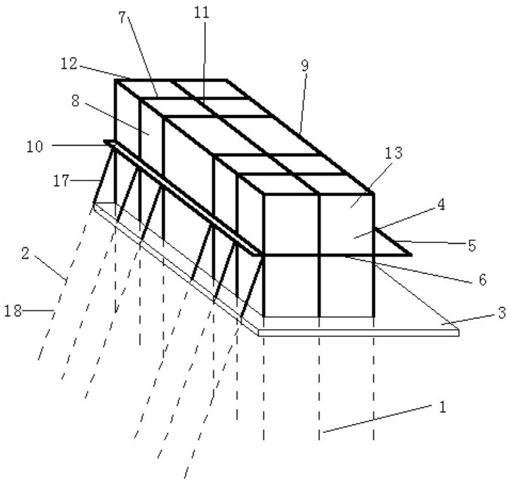 Unloading type thin-walled box dead walls borne by oblique vertical sectional steel tube piles and construction technology