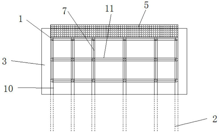 Unloading type thin-walled box dead walls borne by oblique vertical sectional steel tube piles and construction technology