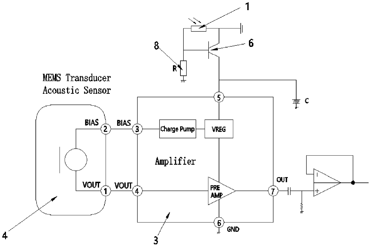 Photosensitive intelligent MEMS microphone