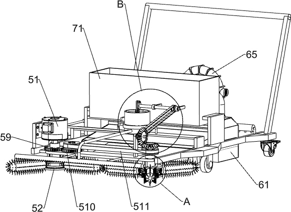 Pavement residue cleaning device for road maintenance