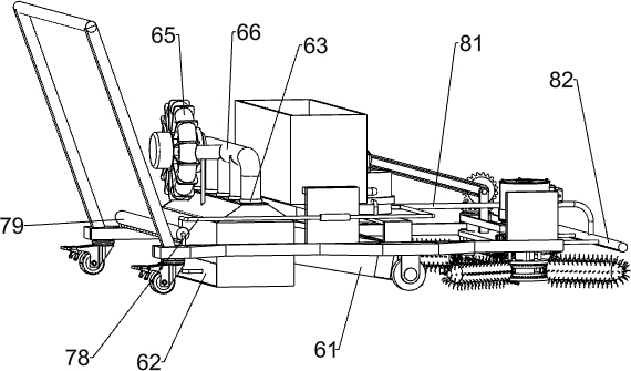 Pavement residue cleaning device for road maintenance