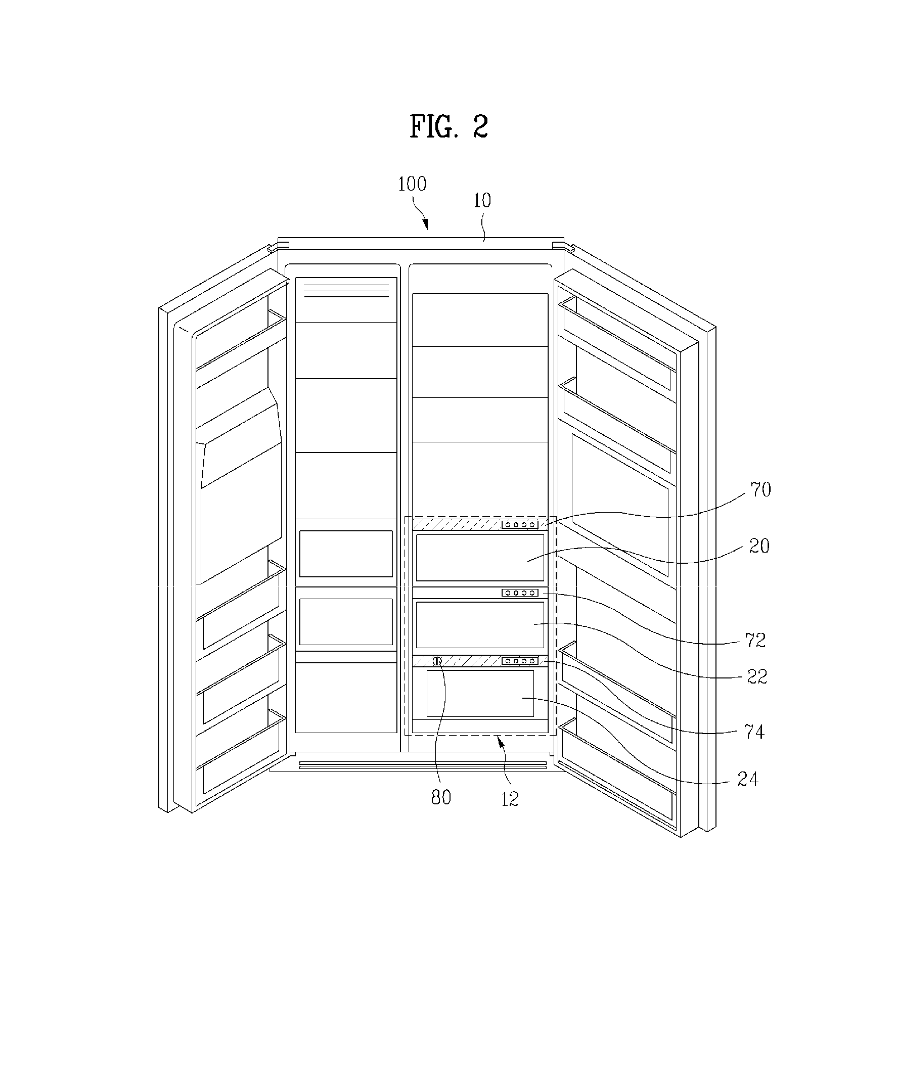 Refrigerator with visible light radiation