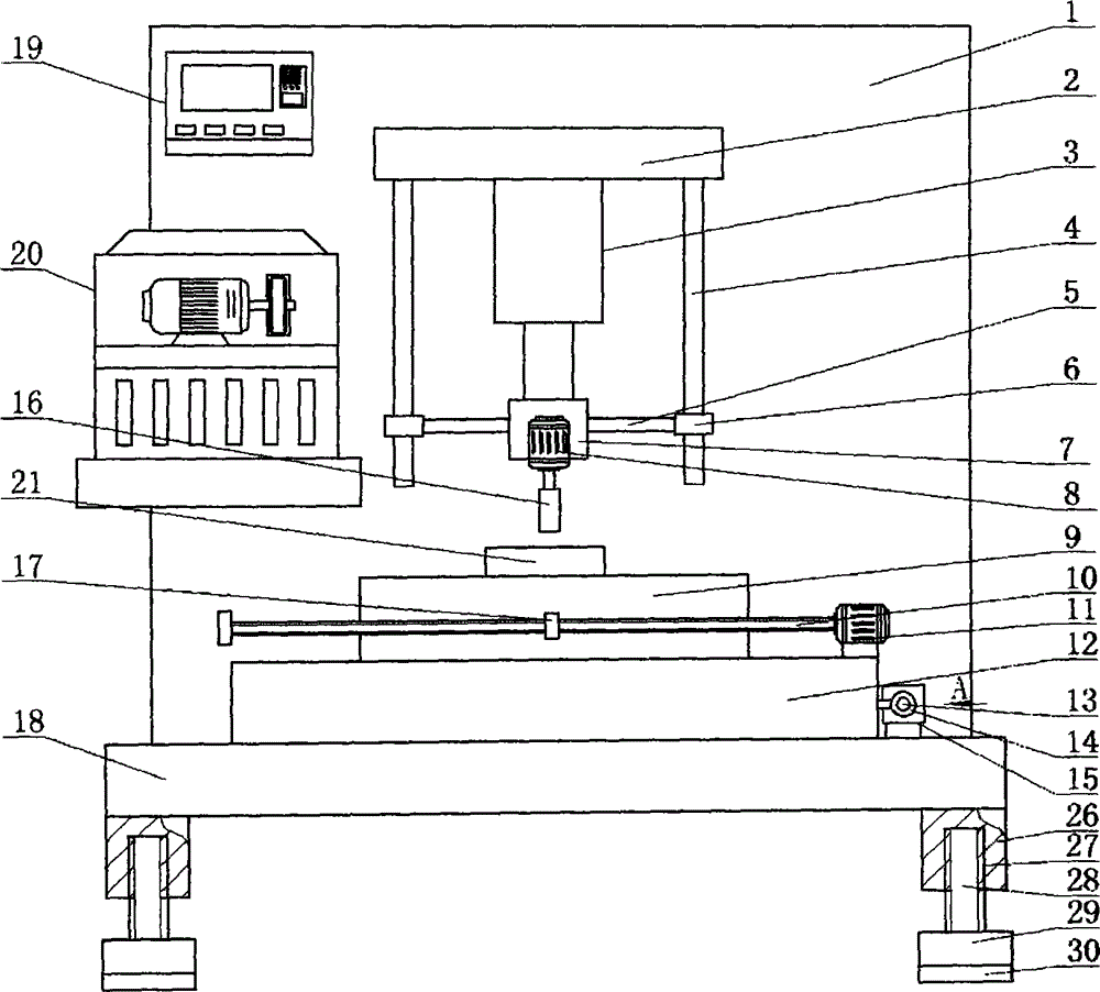 Numerical control engraving and milling machine tool for processing end surface of slender rod workpiece