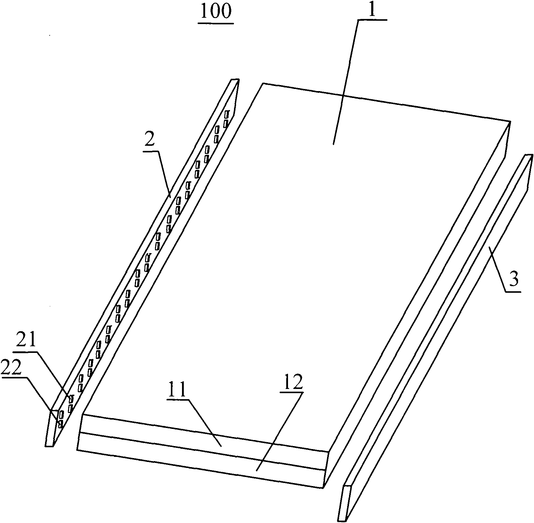 Light guide plate component and backlight device