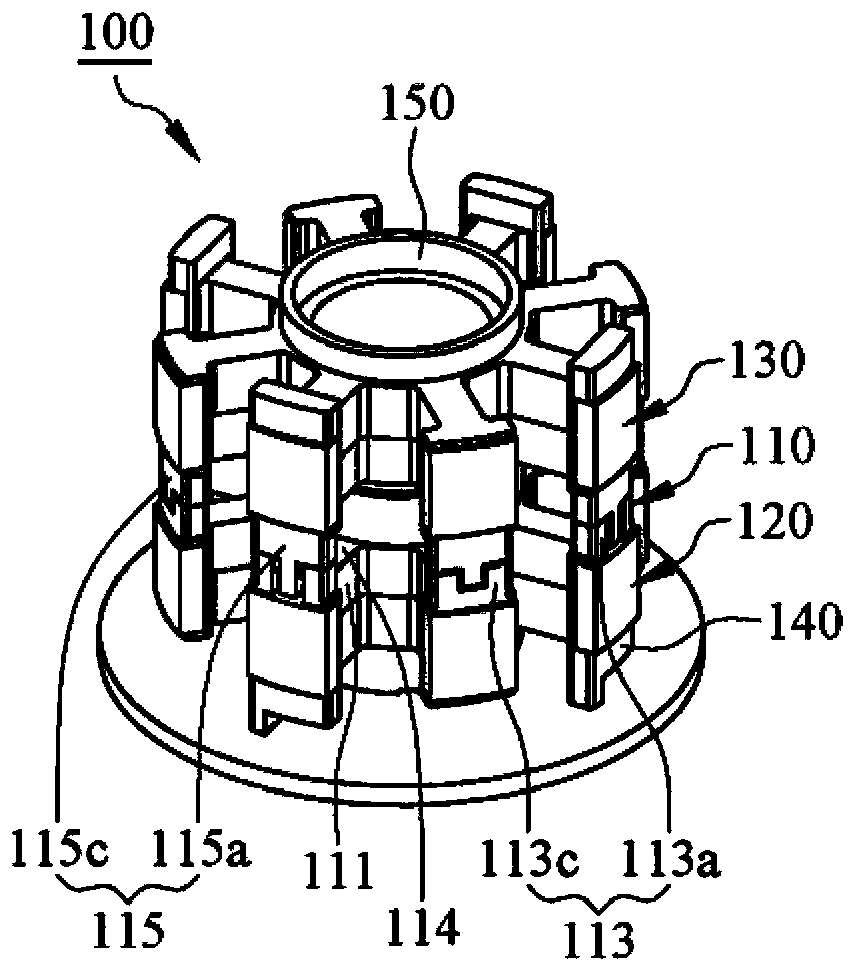 Stackable magnetic conductive structure