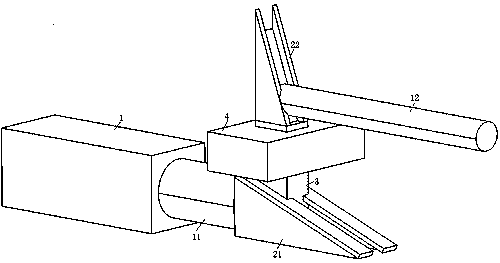 An auxiliary device for injection molding holes