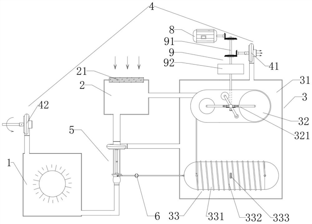 Heat source cooling and waste heat regeneration power system