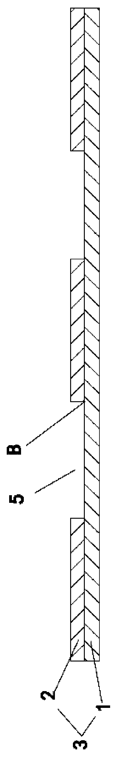 Direct dry-film adhering process for hollowed-out region of hollowed-out flexible circuit board