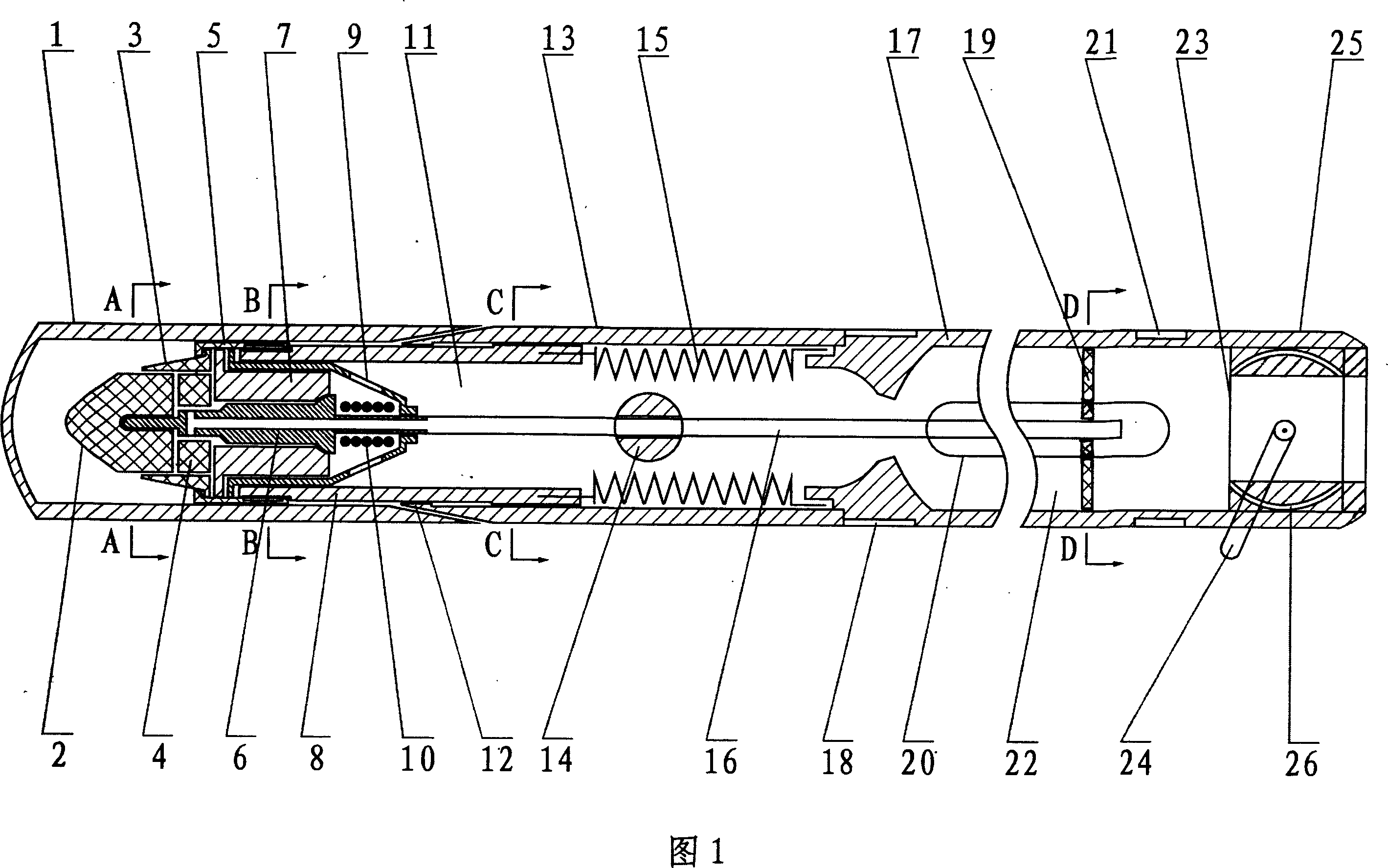 Extruded fountain pen for black board