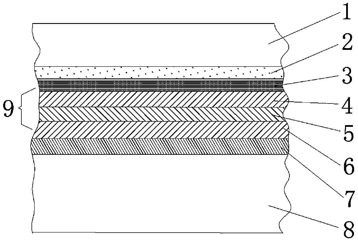 Multilayer film with brushed metal effect layer