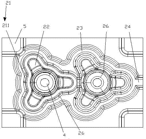 Forging mold based on rounded corner structure