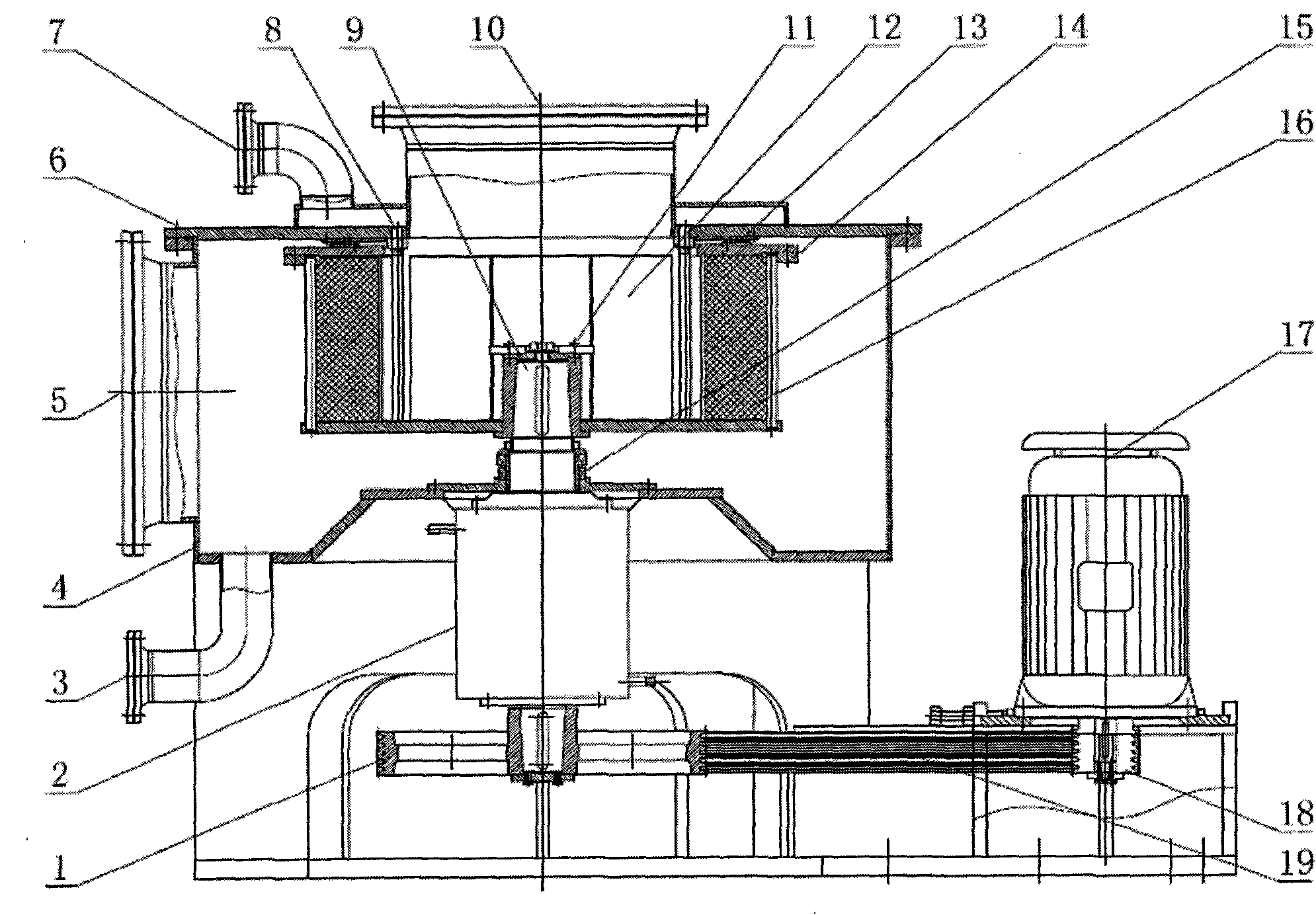 Low-pressure-drop nano/microstructure filler revolving bed supergravity device and application thereof