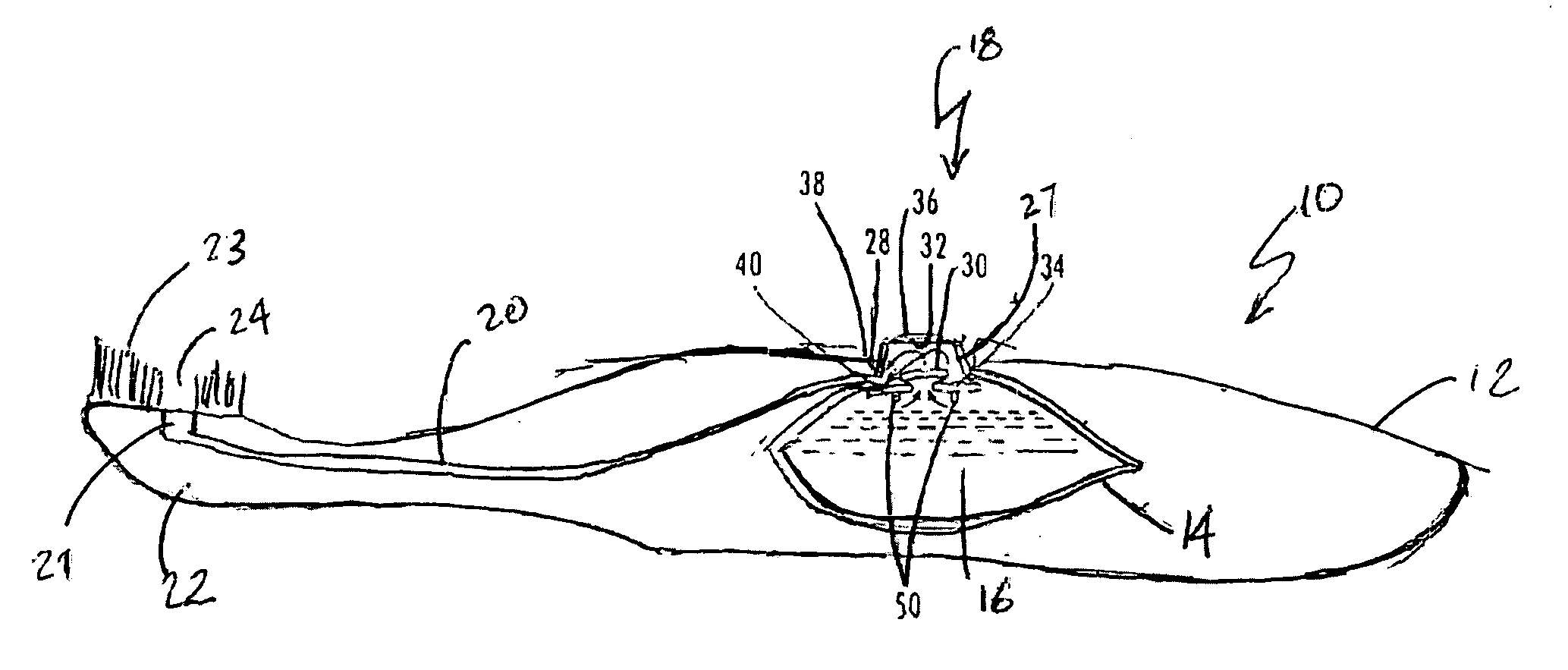 Toothbrush with integrated toothpaste delivery