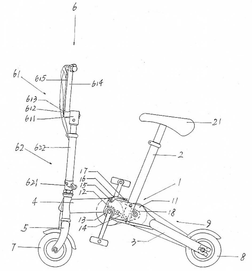 6-inch portable folding bicycle