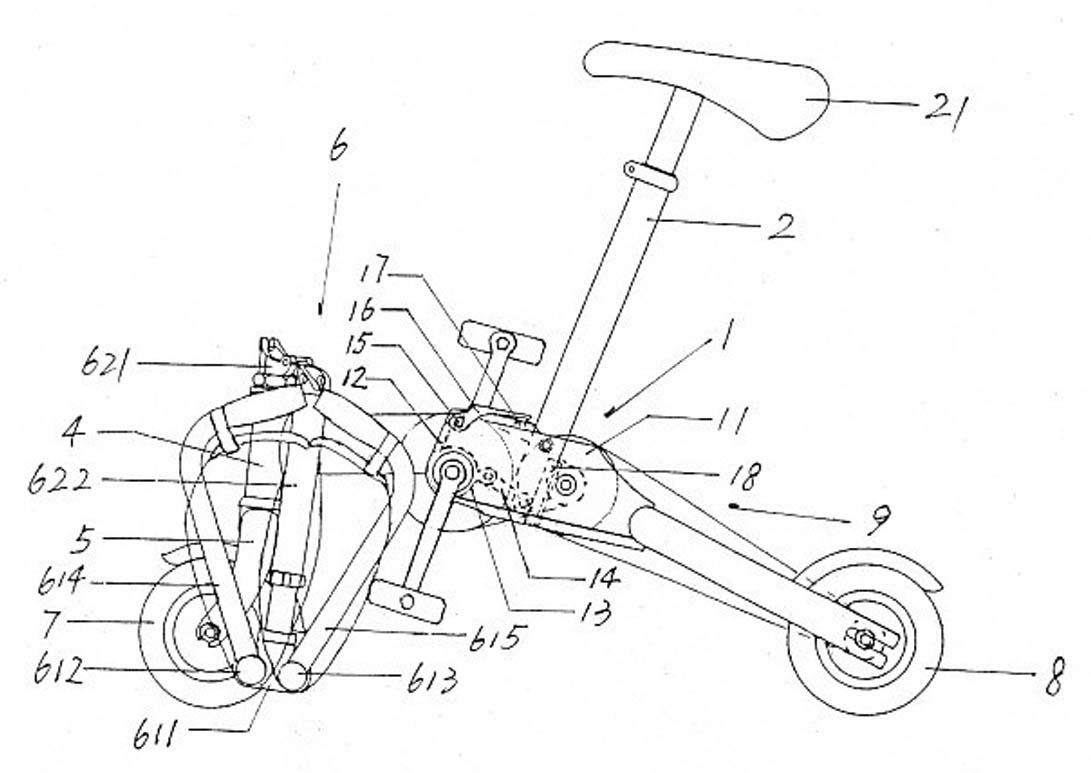 6-inch portable folding bicycle