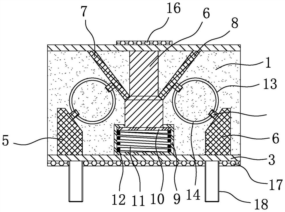 Structure-reinforced automobile rubber damping block