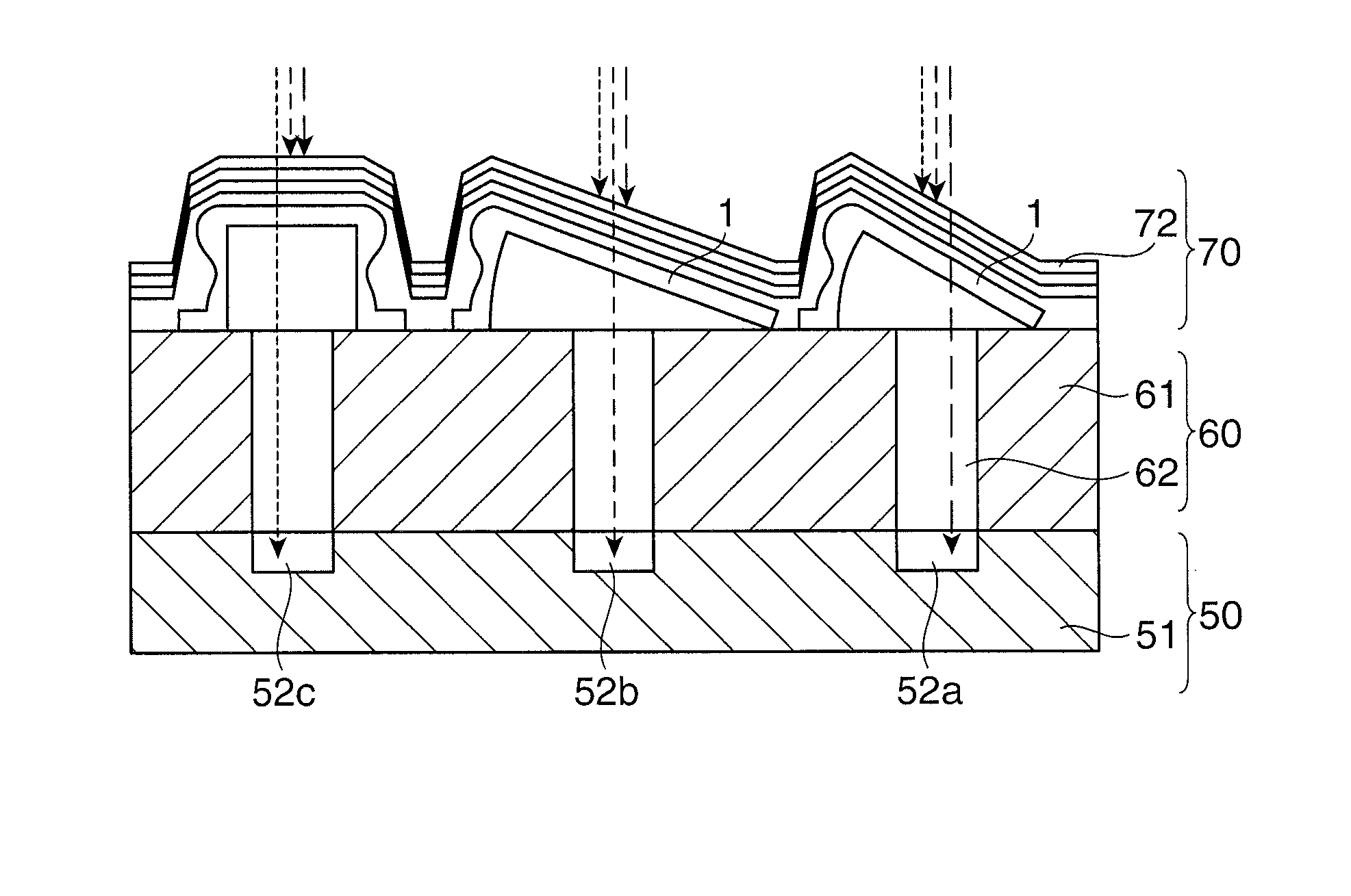 Sloped structure, method for manufacturing sloped structure, and spectrum sensor