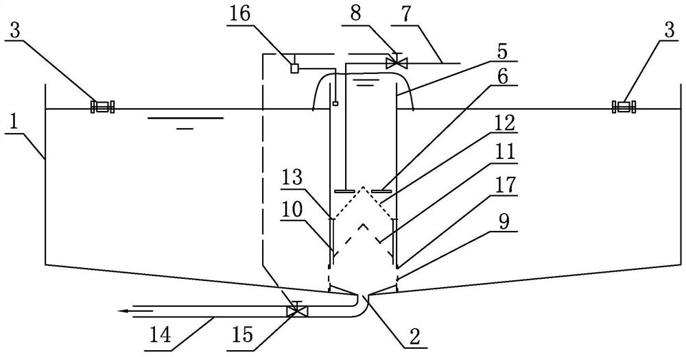 A device and method for continuously concentrating and discharging prawn farming