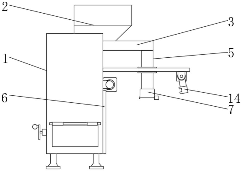 Automatic weighing bagging machine for flour processing