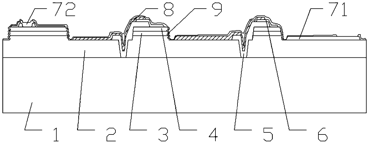 High-voltage LED chip structure and manufacturing method thereof