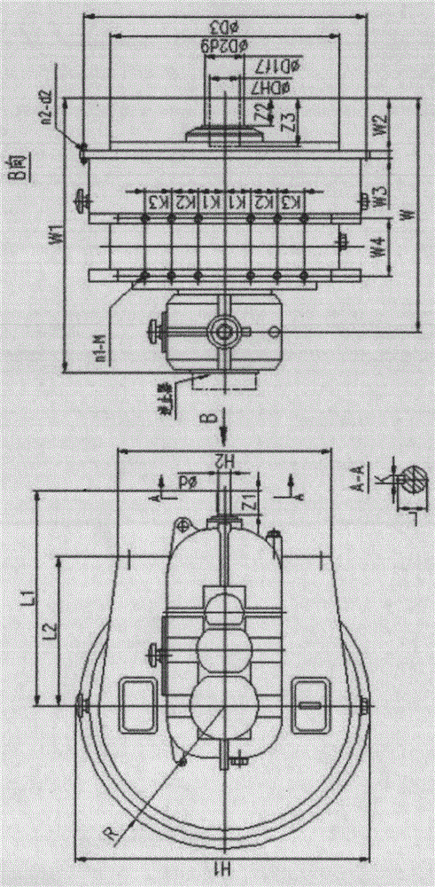 Box body interlayer air-cooled type planetary gear reducer box of heavy duty plate feeder