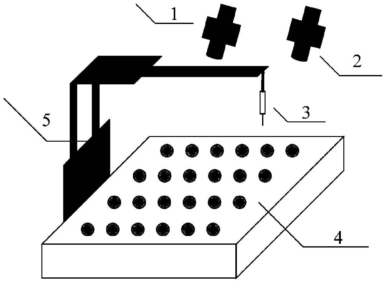 Bi-linear CCD-based dilutor spatial vision positioning deviation correction method