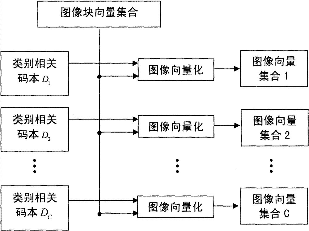 Image classification method based on category correlated codebook and classifier voting strategy